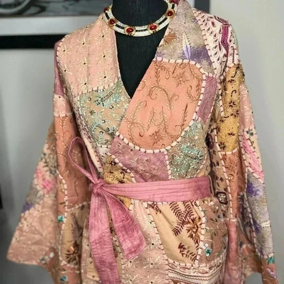 BNWT MES DEMOISELLES Kimono New Zen Legendary patchwork kimono - Picture 7 of 12